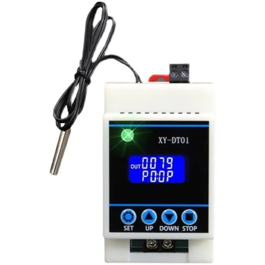 Custom XY-DT01 Auto Constant Temperature Controller 12V 24V NTC 10K Probe Sensor DIN Rail Thermostat 30A Relay Output Support DS18B20