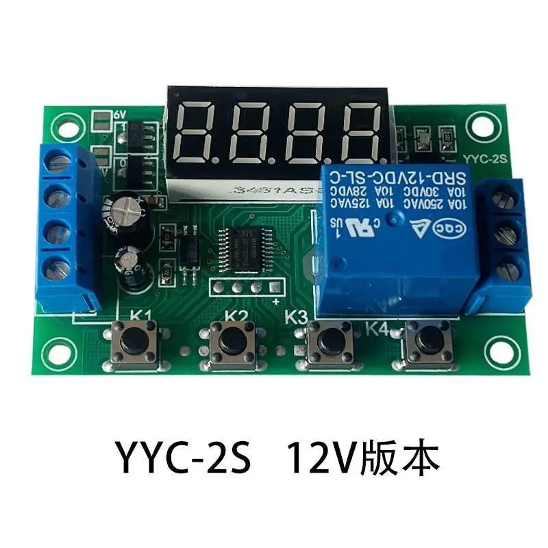 Custom YYC-2S LED Display Adjustable Programmable delay time relay module 5V12V24V fixed time decoupling pulse cycle power off trigger