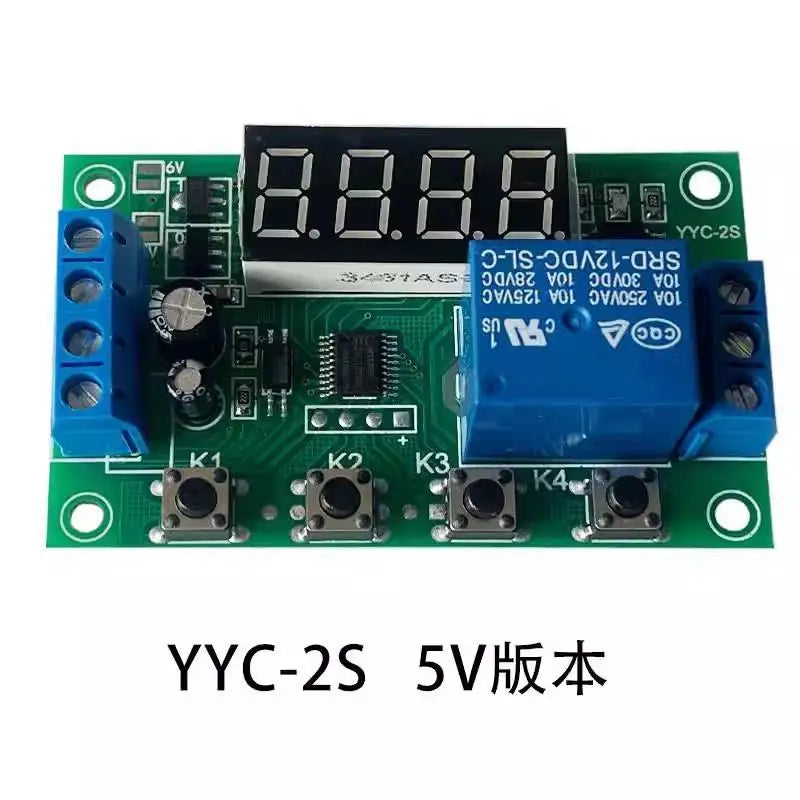 Custom YYC-2S LED Display Adjustable Programmable delay time relay module 5V12V24V fixed time decoupling pulse cycle power off trigger
