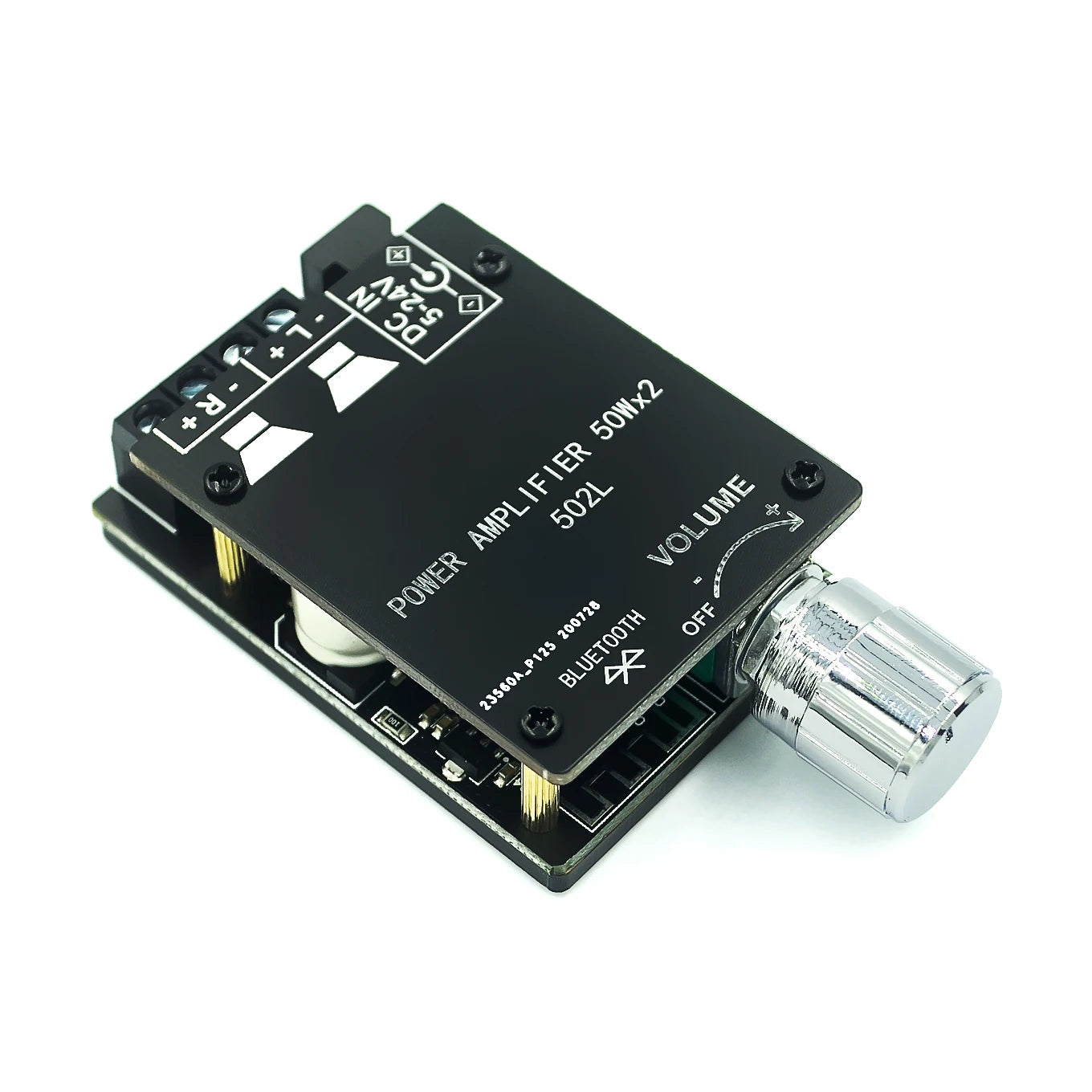 Custom ZK-502L MINI Bluetooth 5.0 DC 5-24V Wireless Audio Digital Power amplifier Stereo board 50Wx2 Bluetooth Amp Amplificador
