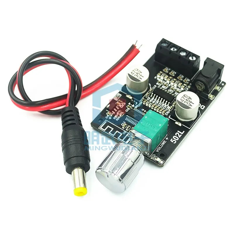 Custom ZK-502L MINI Bluetooth 5.0 DC 5-24V Wireless Audio Digital Power amplifier Stereo board 50Wx2 Bluetooth Amp Amplificador