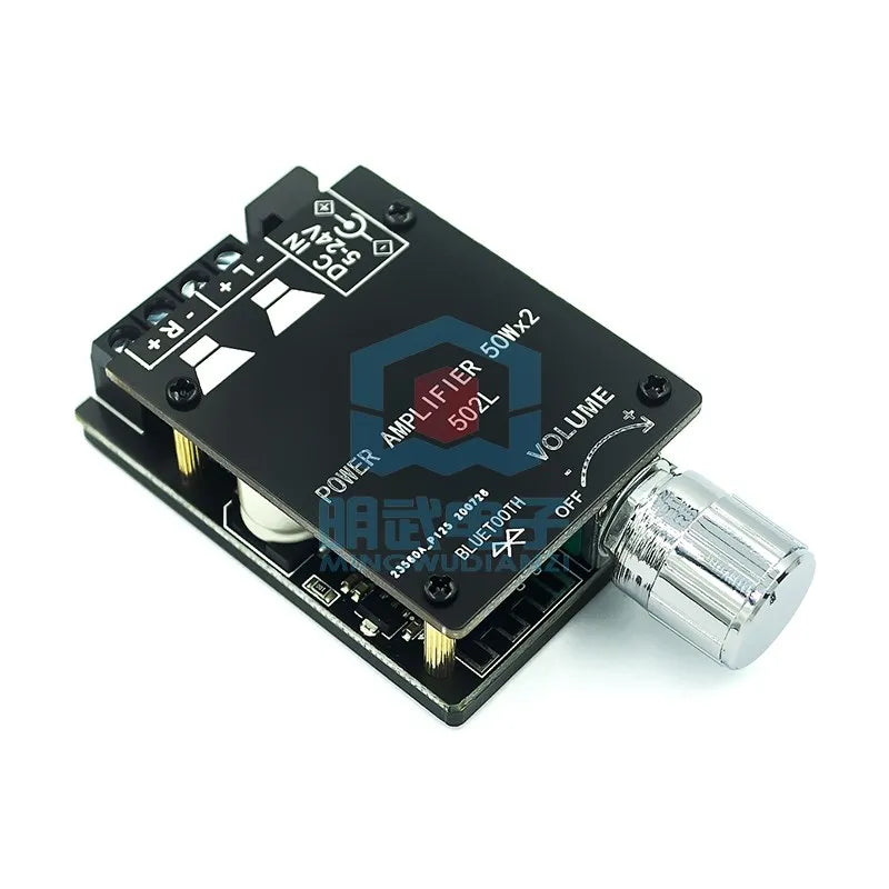 Custom ZK-502L MINI Bluetooth 5.0 DC 5-24V Wireless Audio Digital Power amplifier Stereo board 50Wx2 Bluetooth Amp Amplificador
