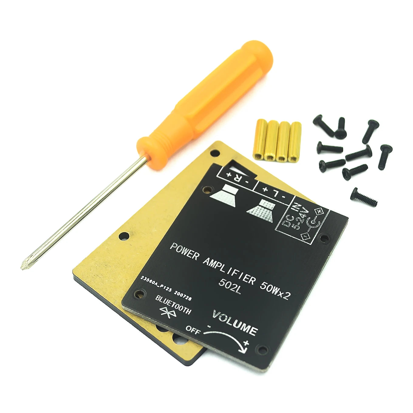 Custom ZK-502L MINI Bluetooth 5.0 DC 5-24V Wireless Audio Digital Power amplifier Stereo board 50Wx2 Bluetooth Amp Amplificador