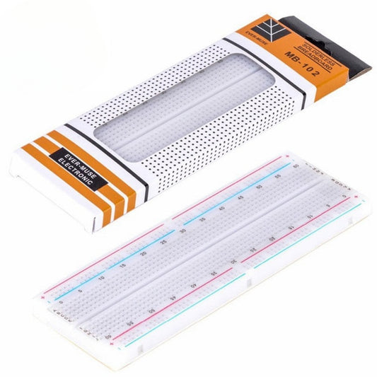 MB-102 Red and blue line breadboard 830-hole breadboard Experimental connection plate Width 5.5CM length 16.5CM customize