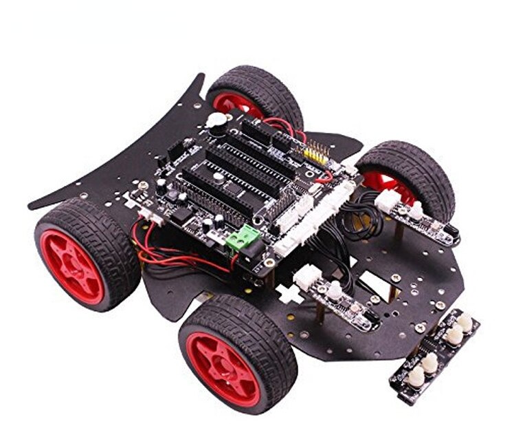 custom 4WD Smart Robot Car Kit Met Ultrasone Infrarood En Tracking Sensor Voor Student Diy Experiment