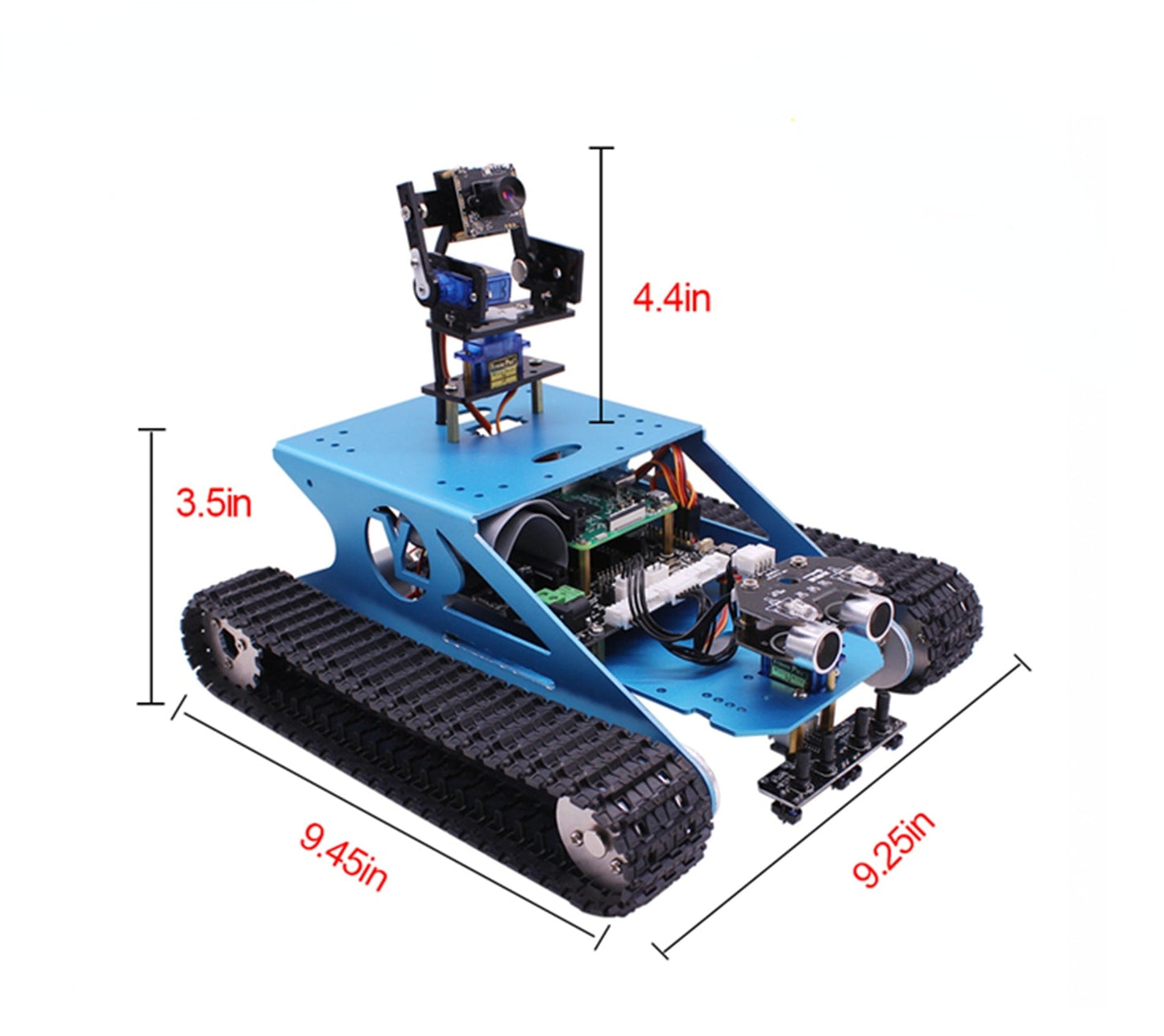 custom Ai Vision Maker Stem Onderwijs Raspberry Pi G1 Smart Tank Robot Auto Kit Met Wifi Camera