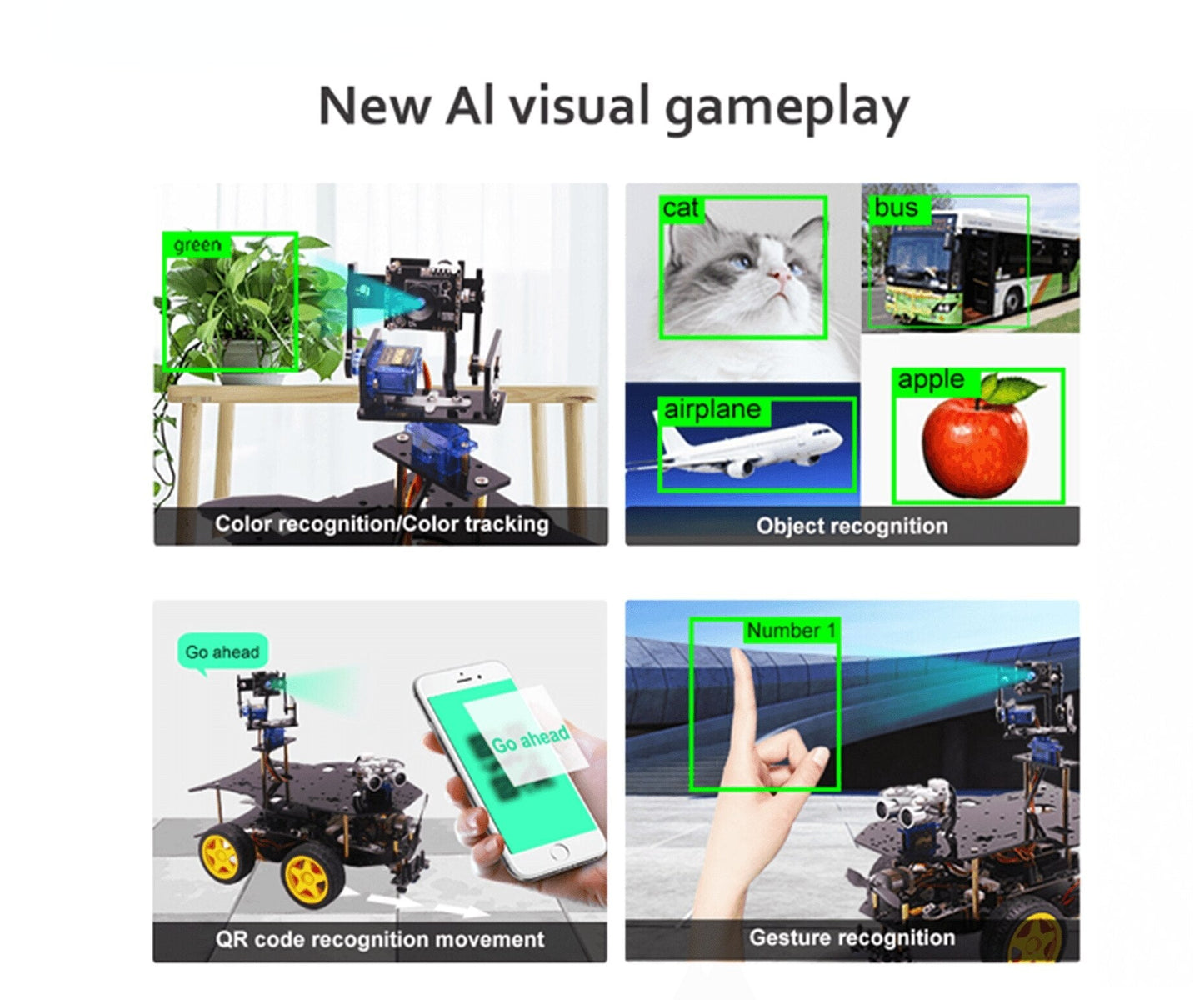 custom Diy Stem Programmering Onderwijs Raspberry Pi 4 Smart 4WD Robot Auto Voor Ai Gameplays Met Sensor Module