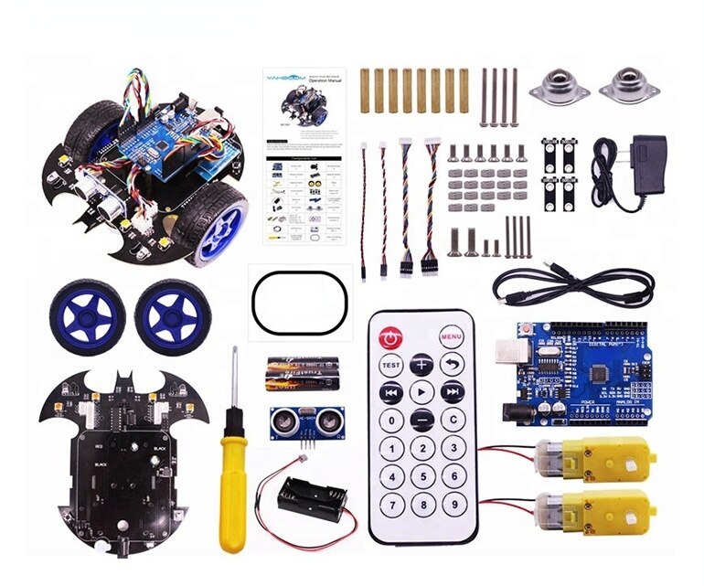 custom Draadloze Intelligente Controle Educatief Smart Bat Robot Auto Kit Voor Educatief Diy Leren