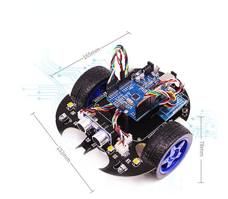 custom Draadloze Intelligente Controle Educatief Smart Bat Robot Auto Kit Voor Educatief Diy Leren