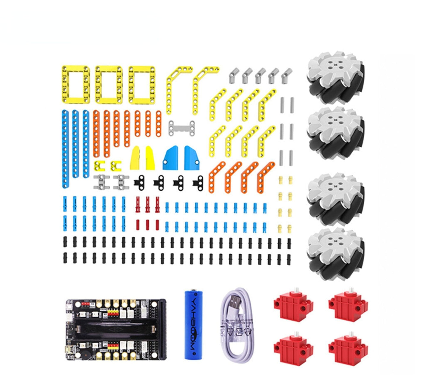 custom Educatief Programmering Omnidirectionele Beweging Robot Auto Gebaseerd Op Micro: Bit V2