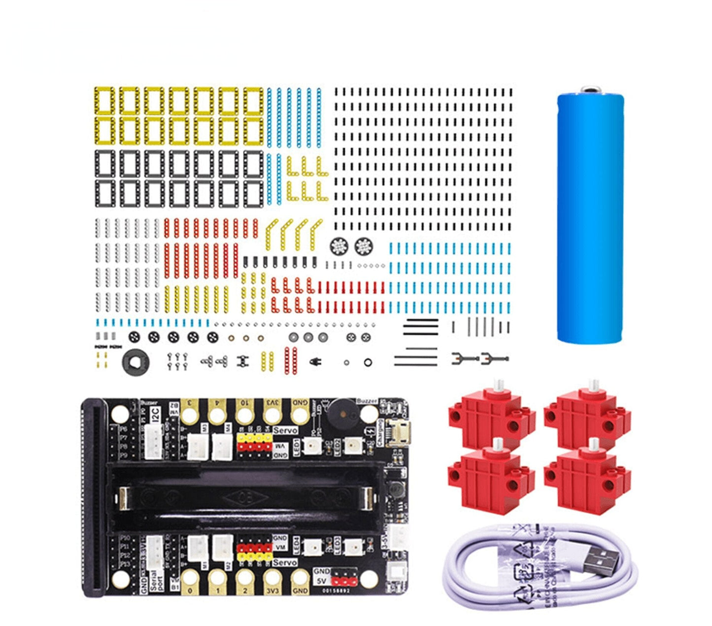 custom Innovatieve Diy Programmering Mechanische Bouwsteen Robotarm Speelgoed Aangedreven Zonder Bbc Microbit V2