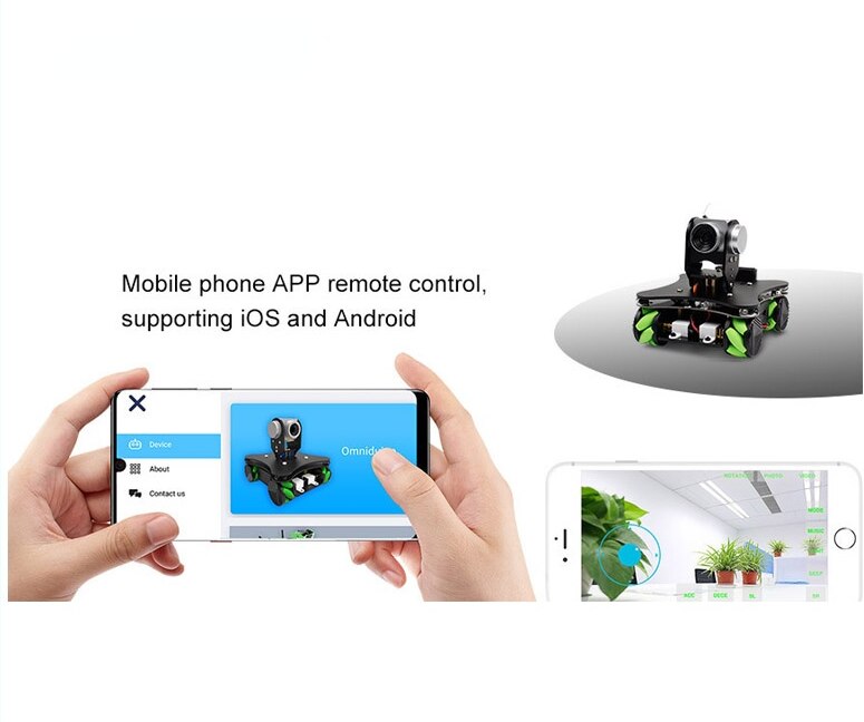 custom Mobiele Smart Auto Met Wifi Video En Mecanum Wielen Voor Leren C Taal