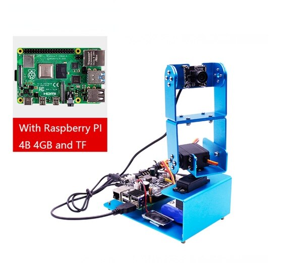 custom Raspberry Pi 4B Pi-Motion Ai Camera Platform Visuele Intelligente Robot Python Gezichtsherkenning Starter Kit