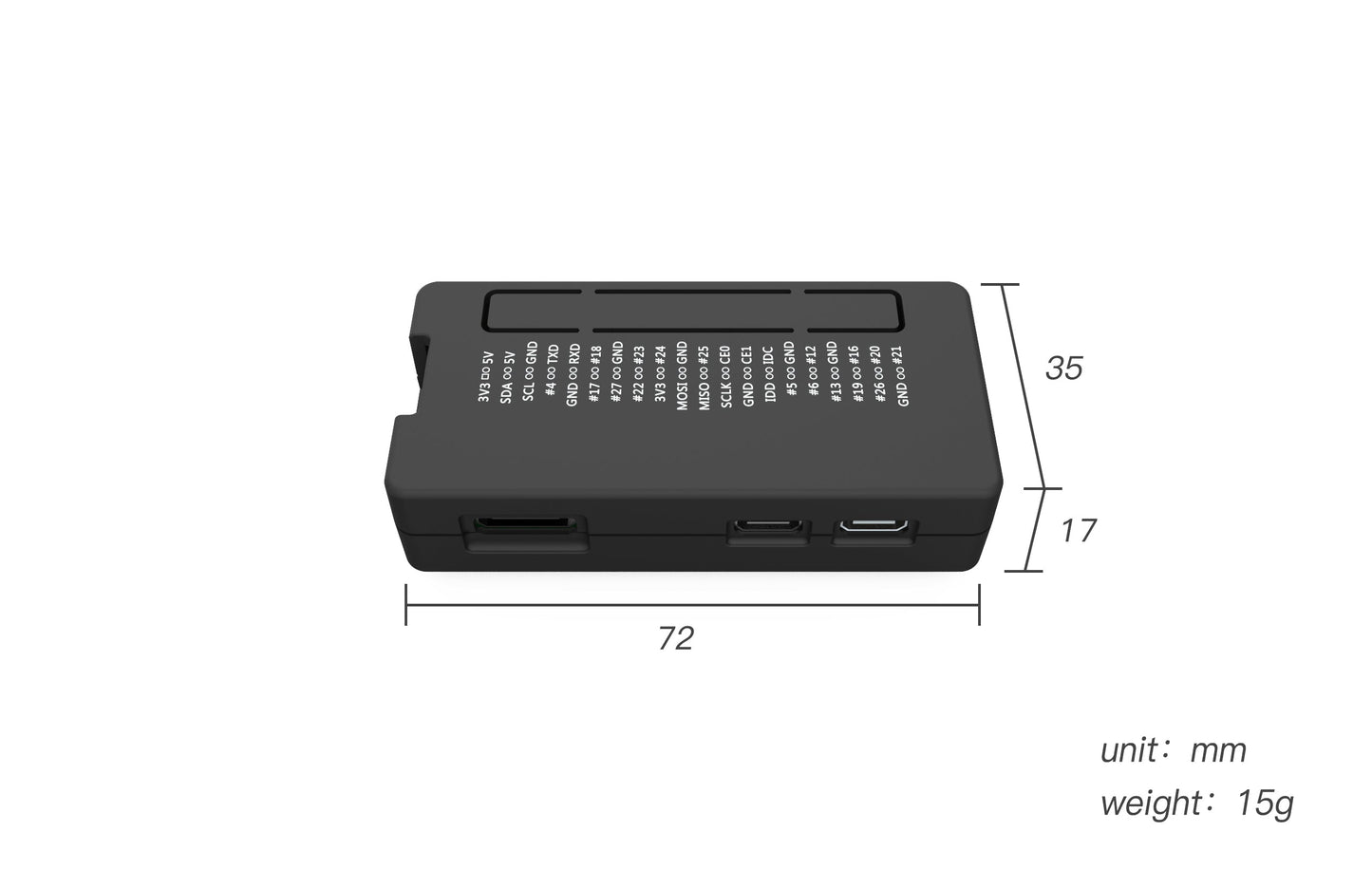 Raspberry Pi PI0 case Raspberry Pi Pizero PiW Plastic case Black LT-5B06 customize